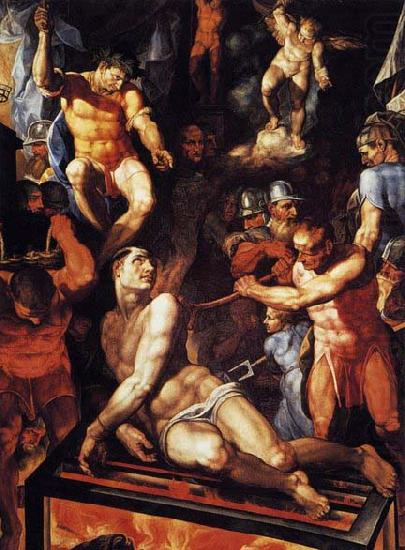 TIBALDI, Pellegrino Martyrdom of St Lawrence china oil painting image